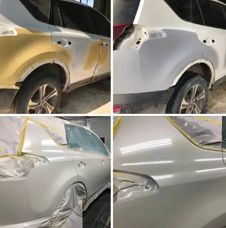 SUV repair process damage to paint